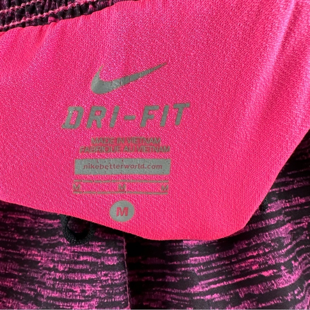 Nike Dri-FIT Black & Hot Pink Heathered Running Shorts – Size M - Picture 7 of 7